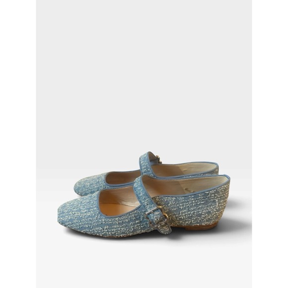 Sam Edelman Shoes - Sam Edelman Montrose Blue Denim Michaela Buckled Mary Jane Flats Women's US 7.5